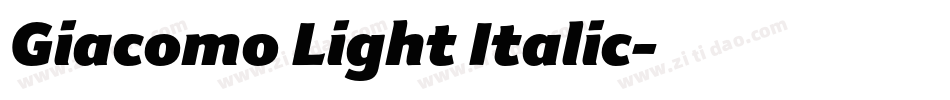 Giacomo Light Italic字体转换